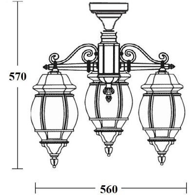 Потолочный светильник уличный AMERICA S 83470SA/3 Gb