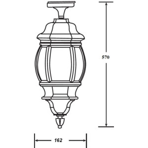 Потолочный светильник уличный AMERICA S 83405SA Gb